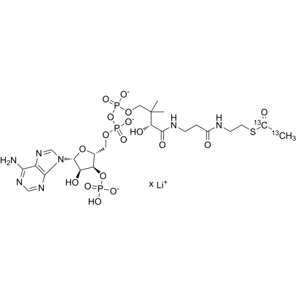 Acetyl coenzyme A-13C2 lithium